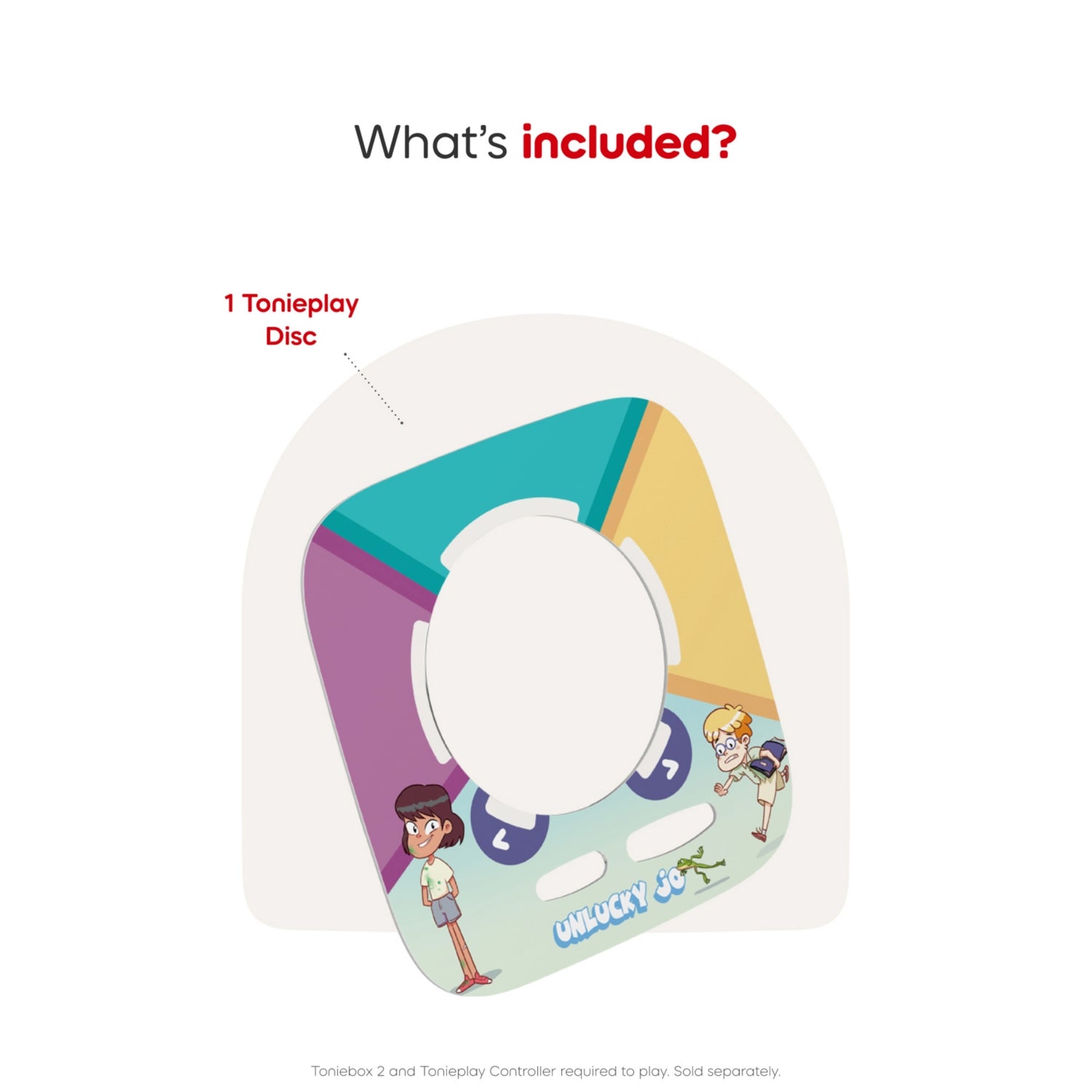 Tonieplay Unlucky Jo interactive game disc (British brand)