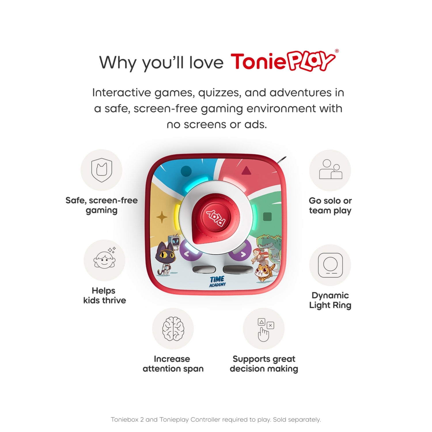 Tonies Tonieplay Time Academy interactive game with disc and manual (British brand)