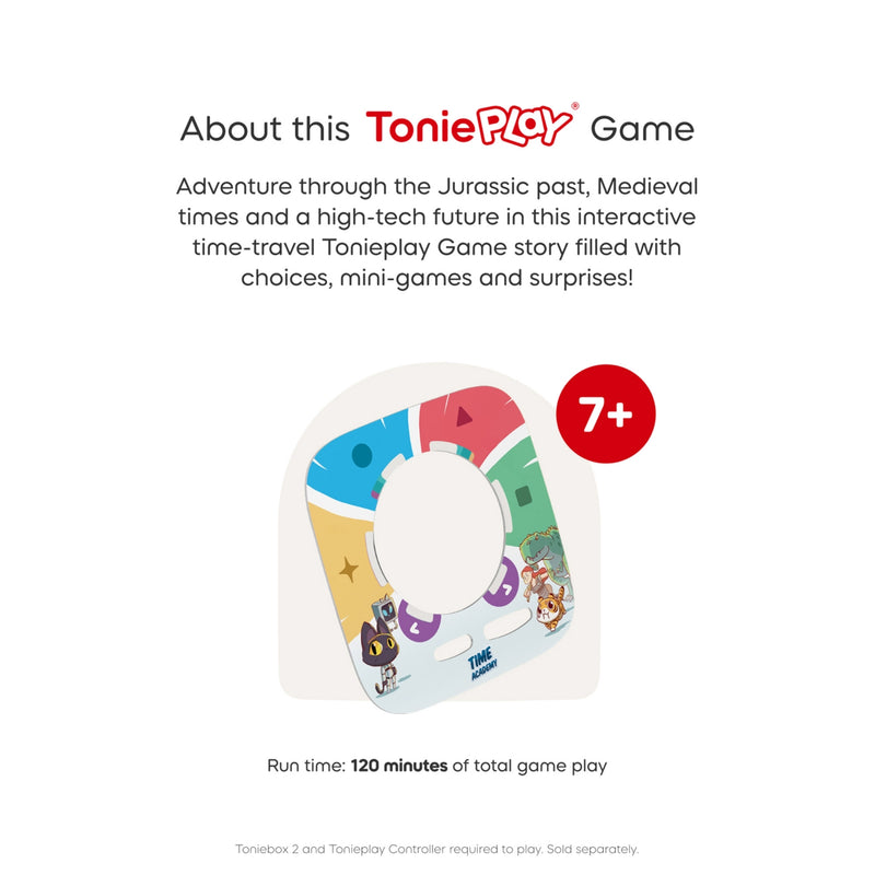 Tonies Tonieplay Time Academy interactive game with disc and manual (British brand)