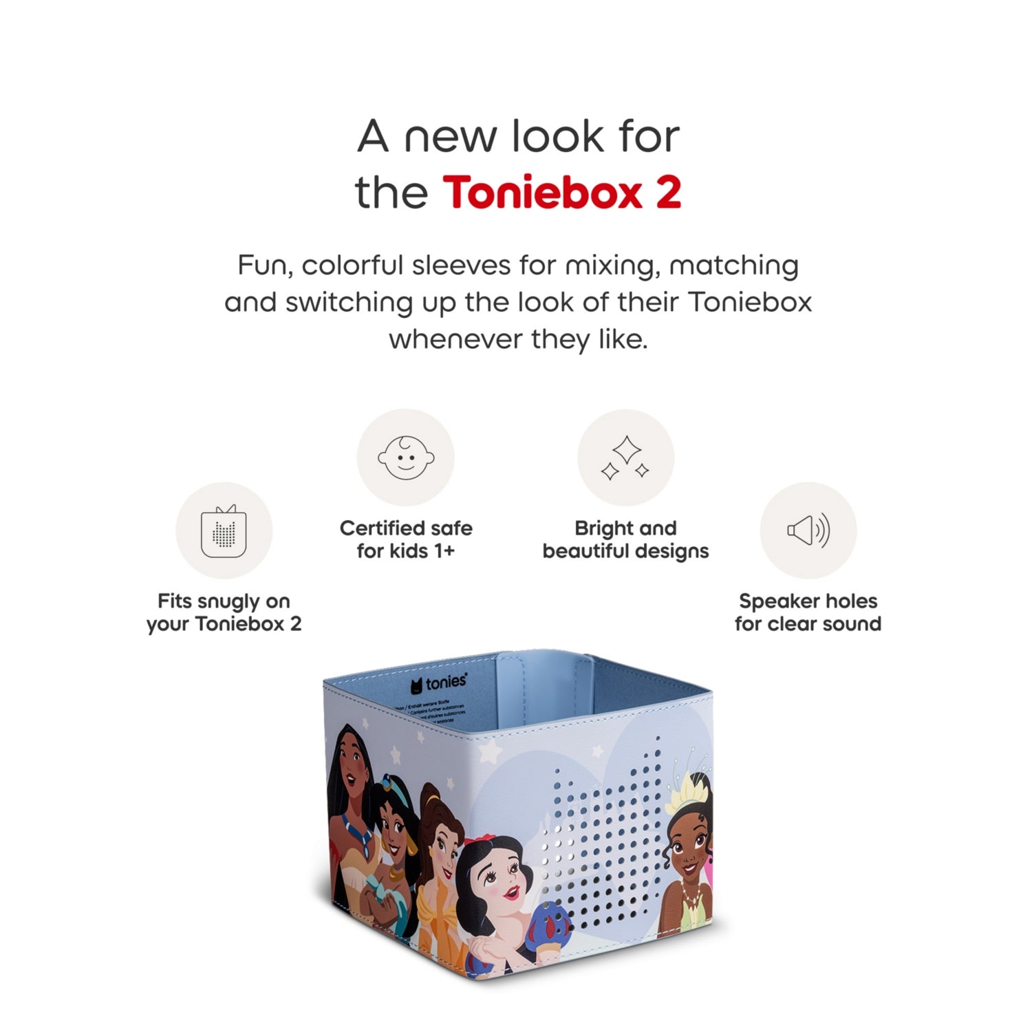Tonies Disney Princess Toniebox 2 Sleeve, imported from the UK