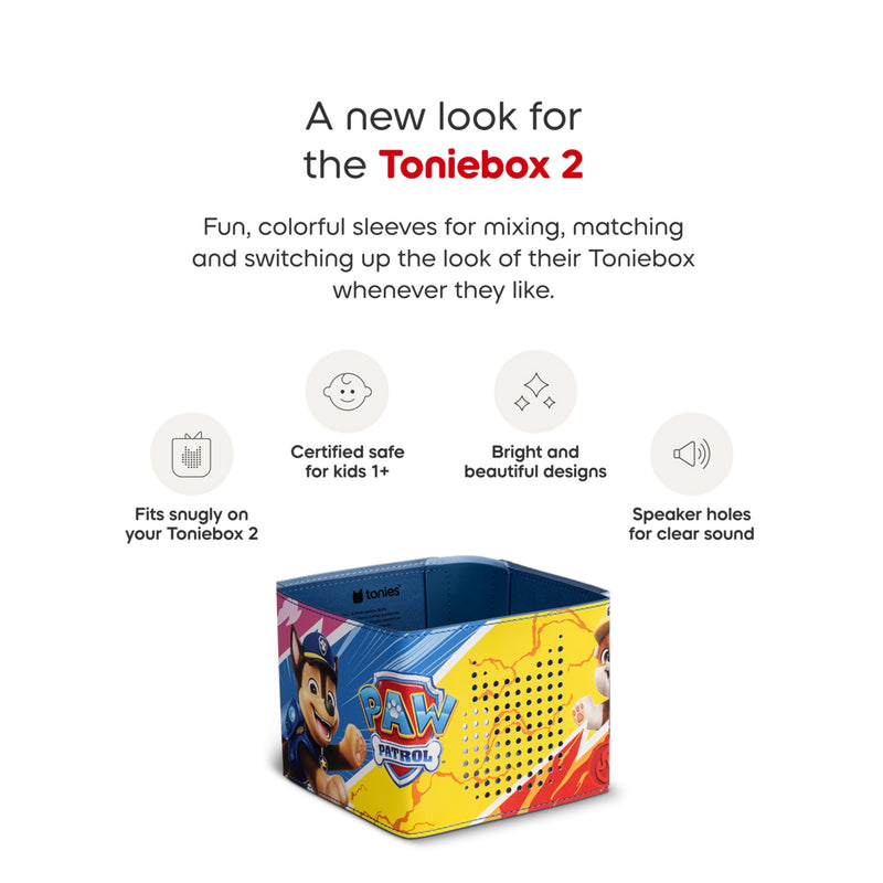 Paw Patrol Toniebox 2 sleeve, Paw Patrol design, imported from the UK