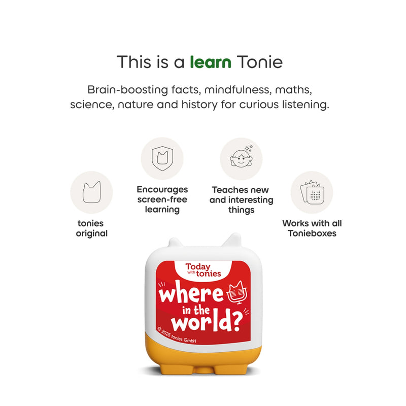 Tonies Where in the World? audiobook toy 19cm - British product
