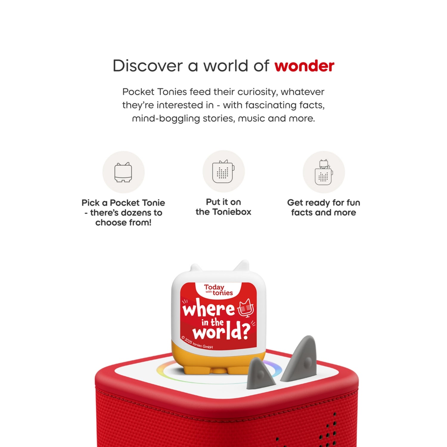 Tonies Where in the World? audiobook toy 19cm - British product