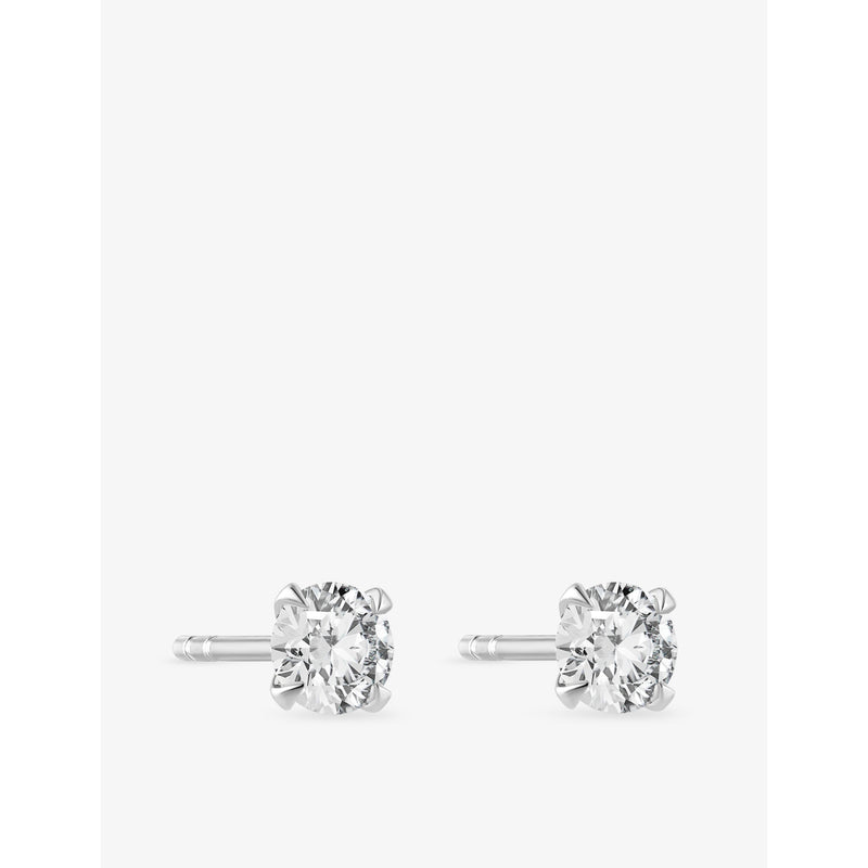 Sif Jakobs 0.22ct solitaire diamond earrings in 14ct white gold (British brand)