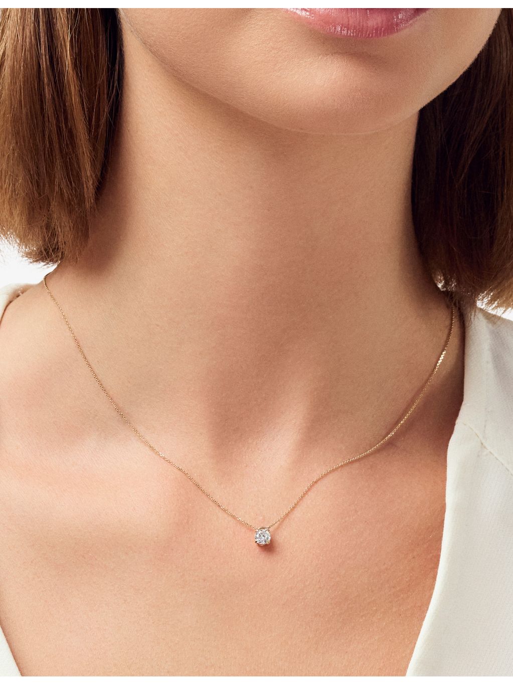Sif Jakobs 14ct yellow gold lab-grown diamond necklace 45cm, UK version