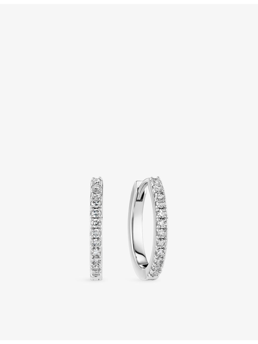 Sif Jakobs Alba 14ct white gold hoop earrings 0.24ct lab-grown diamonds - British product