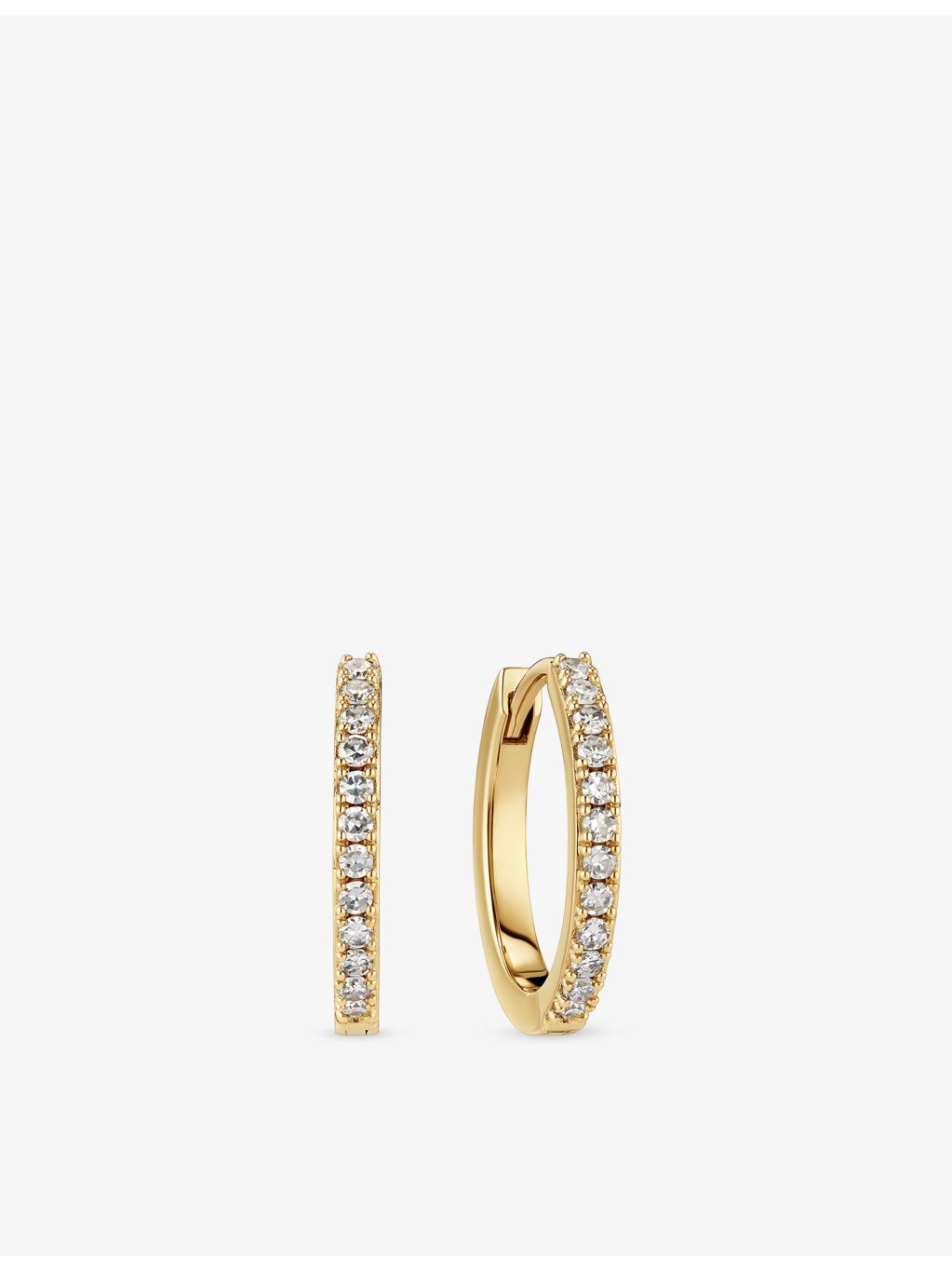 Sif Jakobs 14ct gold hoop earrings with lab-grown diamond - British product