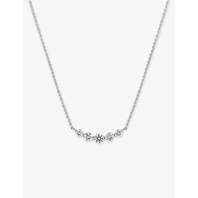 selfridges Sif Jakobs Tiara 14ct White-Gold and 0.37ct Lab-Grown Diamond Necklace- Buy online at McGrocer