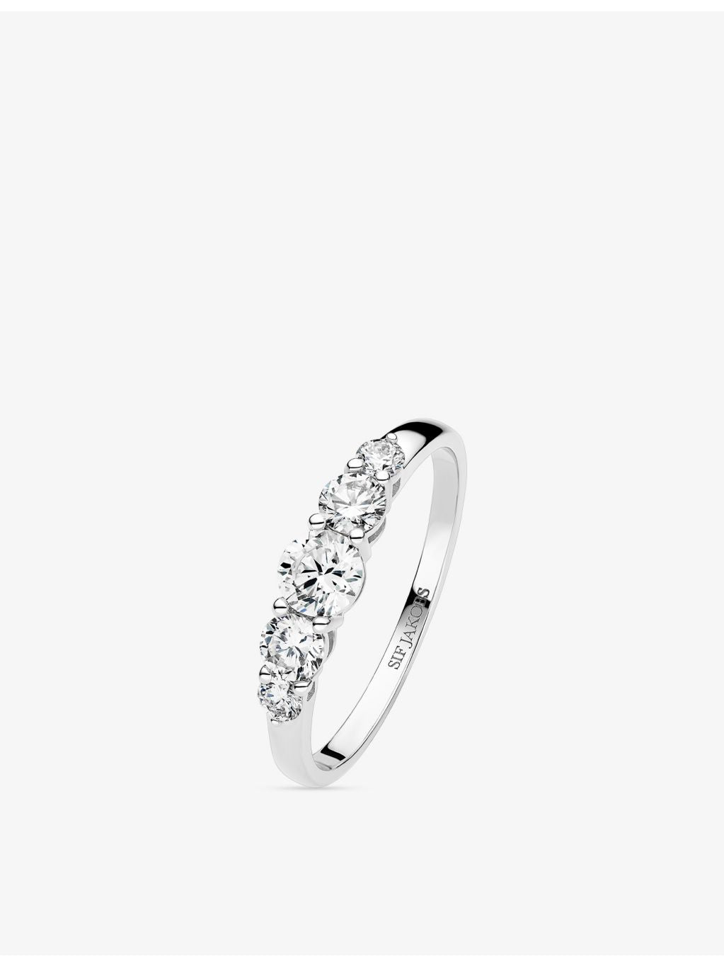 Sif Jakobs 14ct white gold lab-grown diamond ring (British brand)