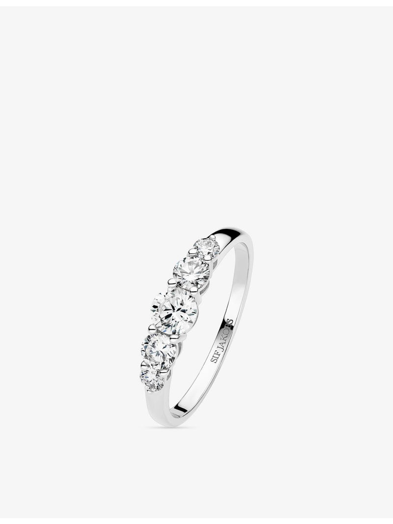 Sif Jakobs 14ct white gold lab-grown diamond ring (British brand)
