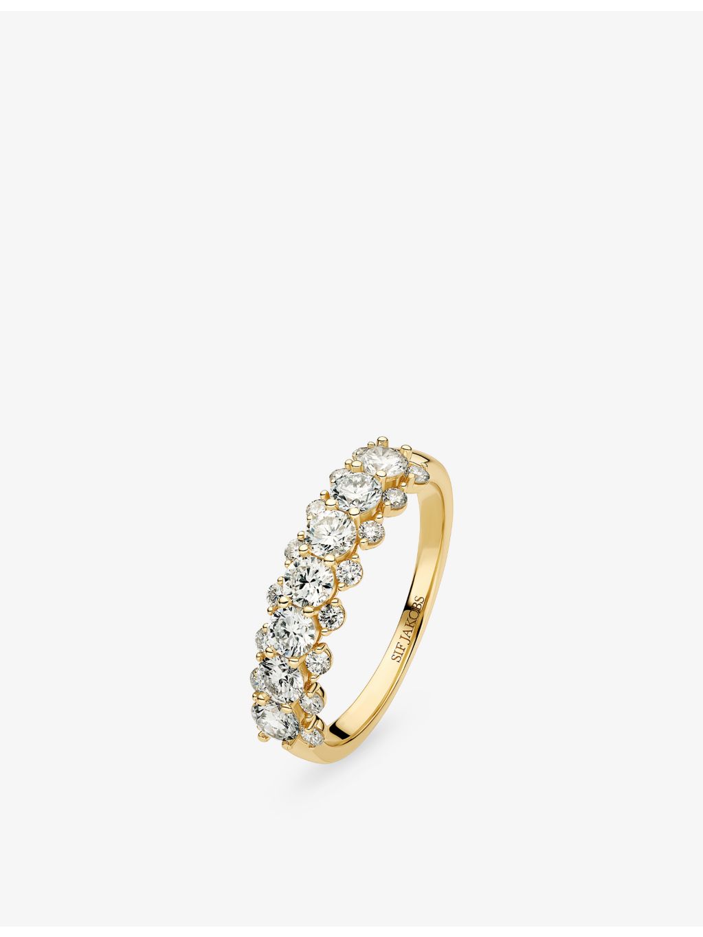 Sif Jakobs 14ct yellow-gold ring with lab-grown diamonds, imported from the UK