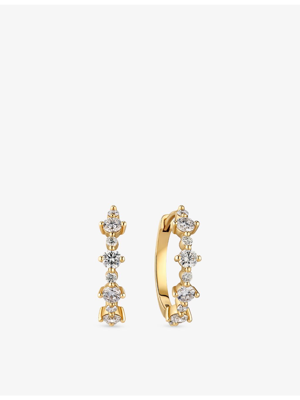 Sif Jakobs lab-grown diamond hoop earrings 14ct yellow gold 1.01ct (British brand)