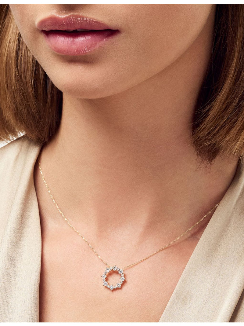 Sif Jakobs necklace 14ct yellow gold lab-grown diamond 0.81ct, imported from the UK