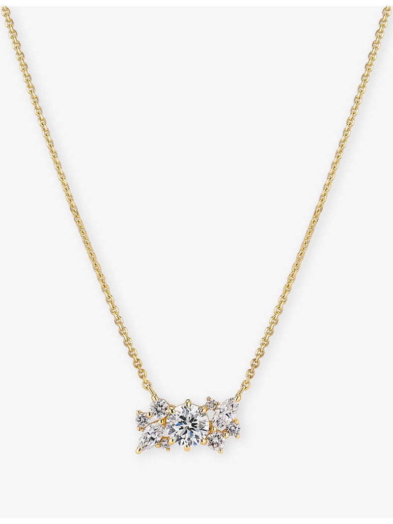 Lovere 14ct yellow gold lab grown diamond necklace, imported from the UK