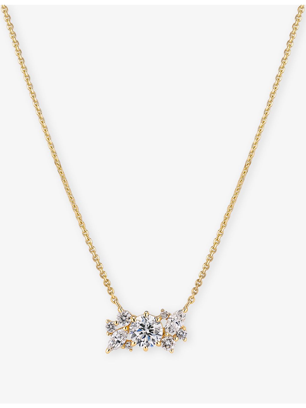 Lovere 14ct yellow gold lab grown diamond necklace, imported from the UK