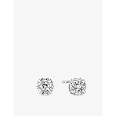 selfridges Sif Jakobs Rome 14ct White Gold 0.17ct Lab Grown Diamond Stud Earrings- Buy online at McGrocer