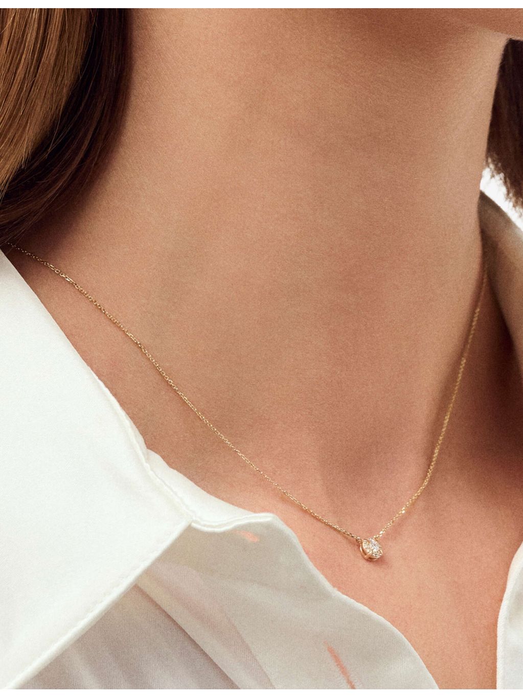 Sif Jakobs 14ct gold lab grown diamond necklace 0.09ct - British product
