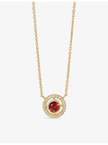 Astley Clarke red garnet lab-grown diamond pendant, imported from the UK