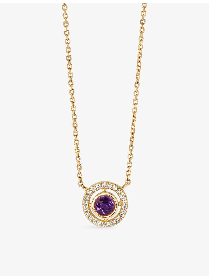 Astley Clarke amethyst pendant necklace in 14ct yellow gold, UK version