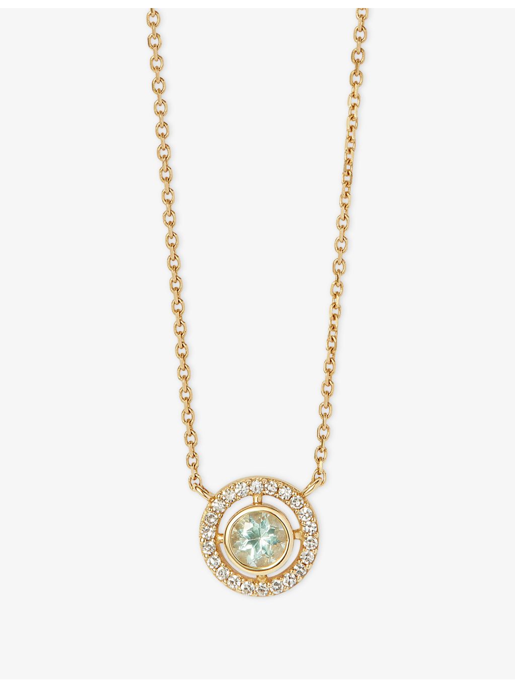 Astley Clarke aquamarine diamond pendant necklace 14ct gold - British product