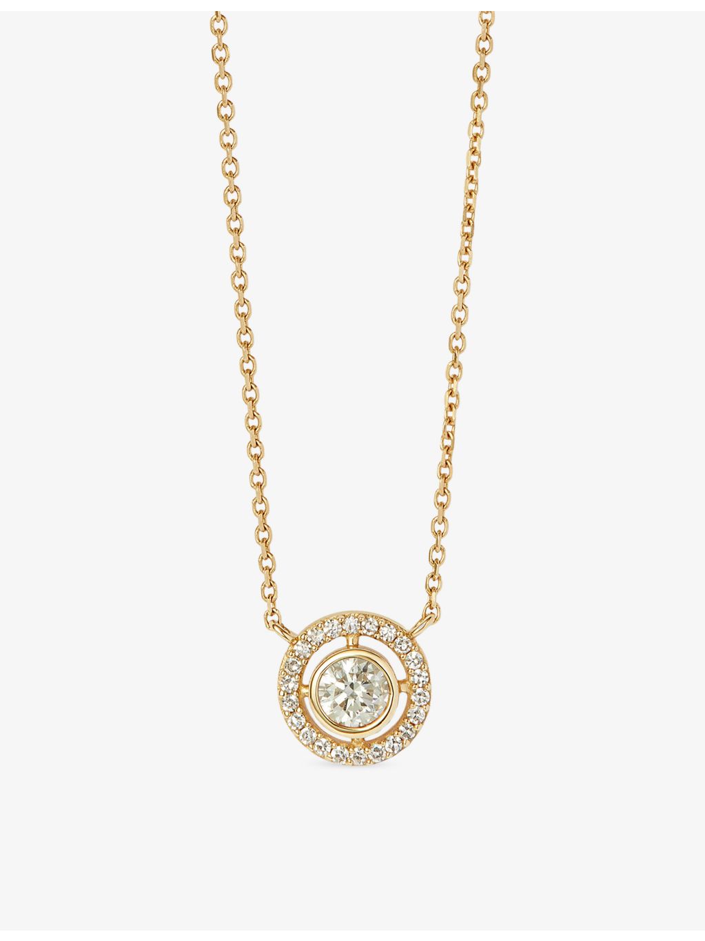 Astley Clarke 14ct yellow gold lab-grown diamond pendant, UK version