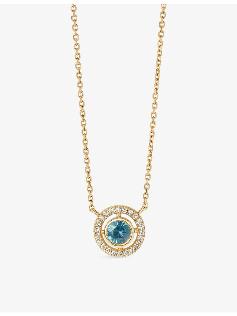 Astley Clarke alexandrite and lab-grown diamond pendant necklace 14ct yellow-gold (British brand)