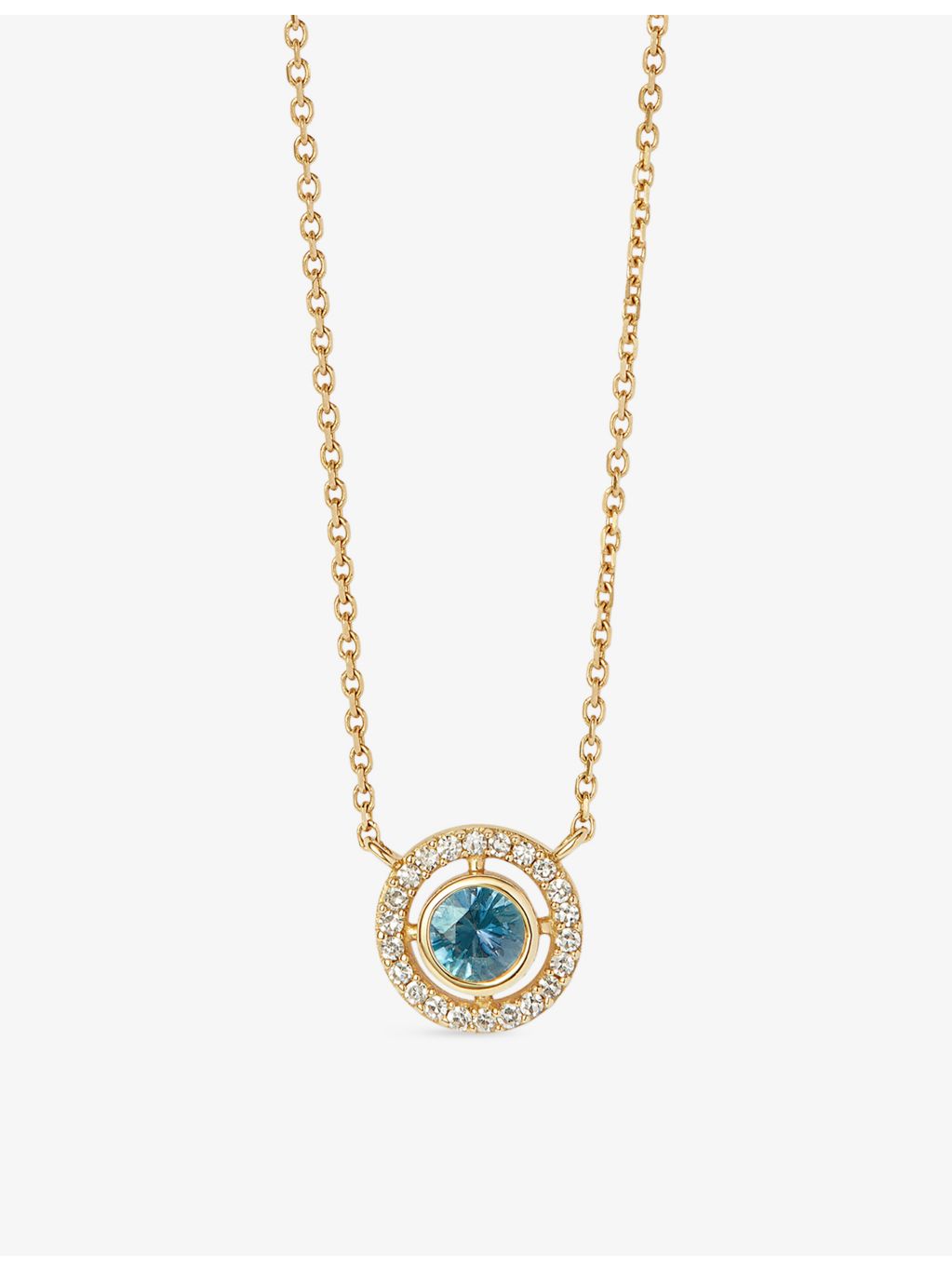 Astley Clarke alexandrite and lab-grown diamond pendant necklace 14ct yellow-gold (British brand)