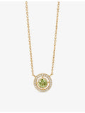 Astley Clarke 14ct gold peridot pendant necklace 45.7cm, UK version