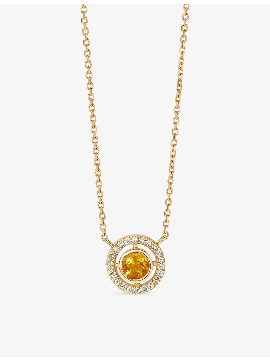 Astley Clarke citrine diamond pendant necklace, UK version