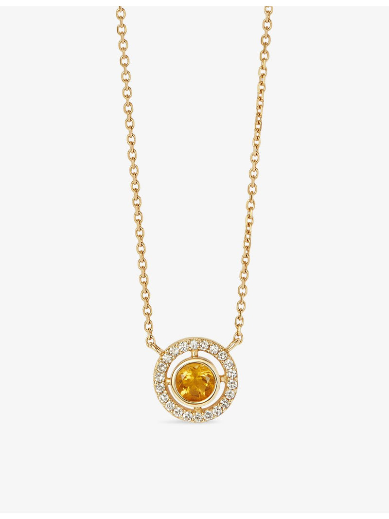 Astley Clarke citrine diamond pendant necklace, UK version
