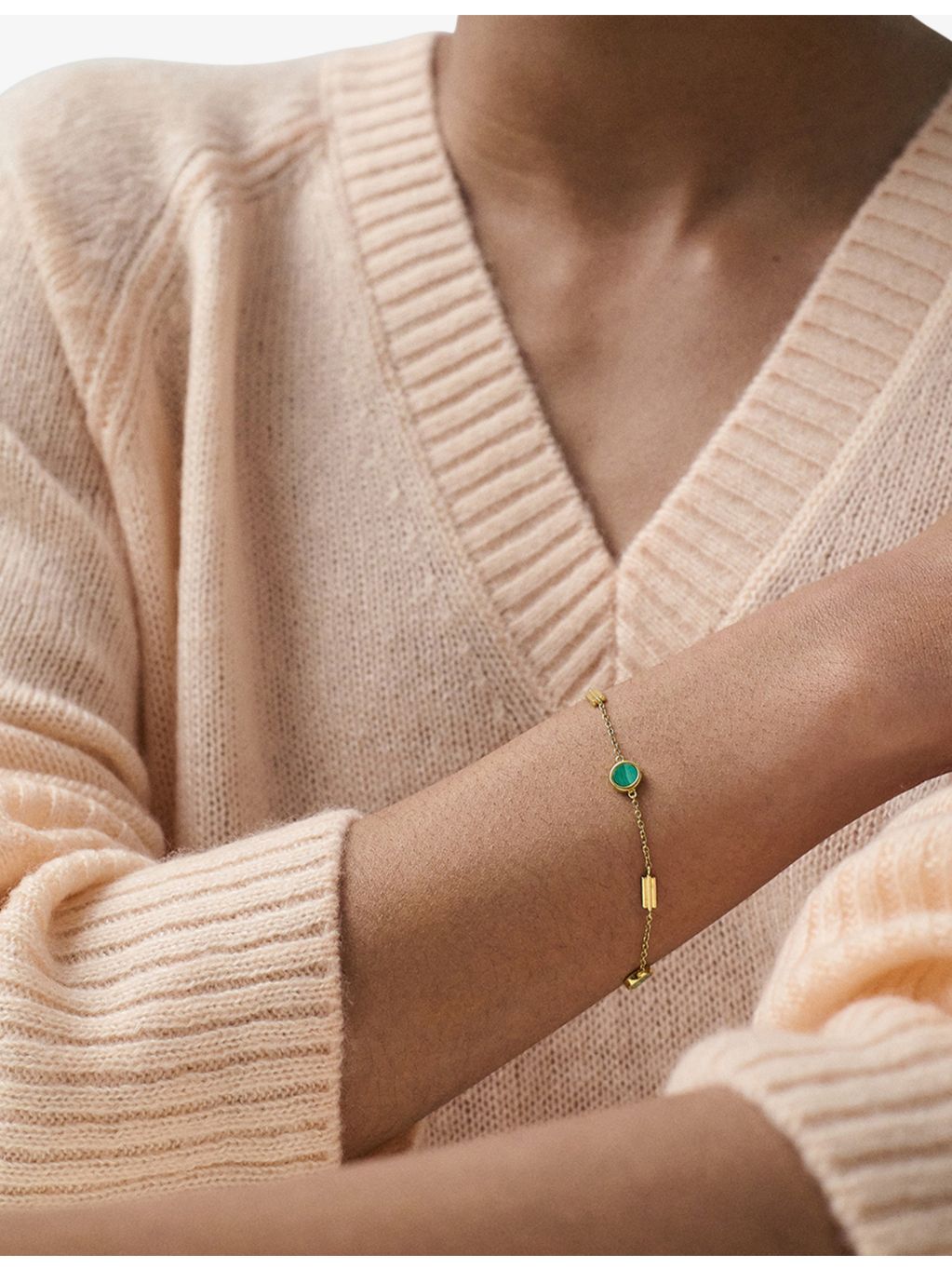 Astley Clarke malachite bracelet 18ct yellow gold, UK version