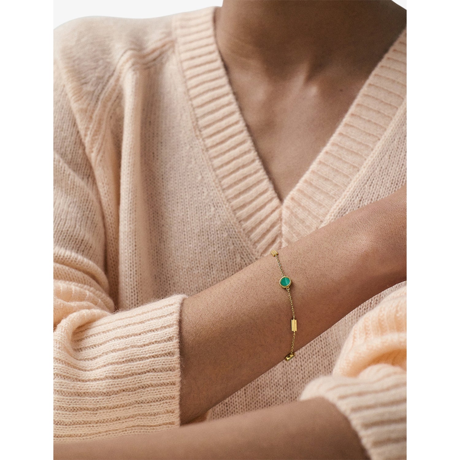 Astley Clarke malachite bracelet 18ct yellow gold, UK version