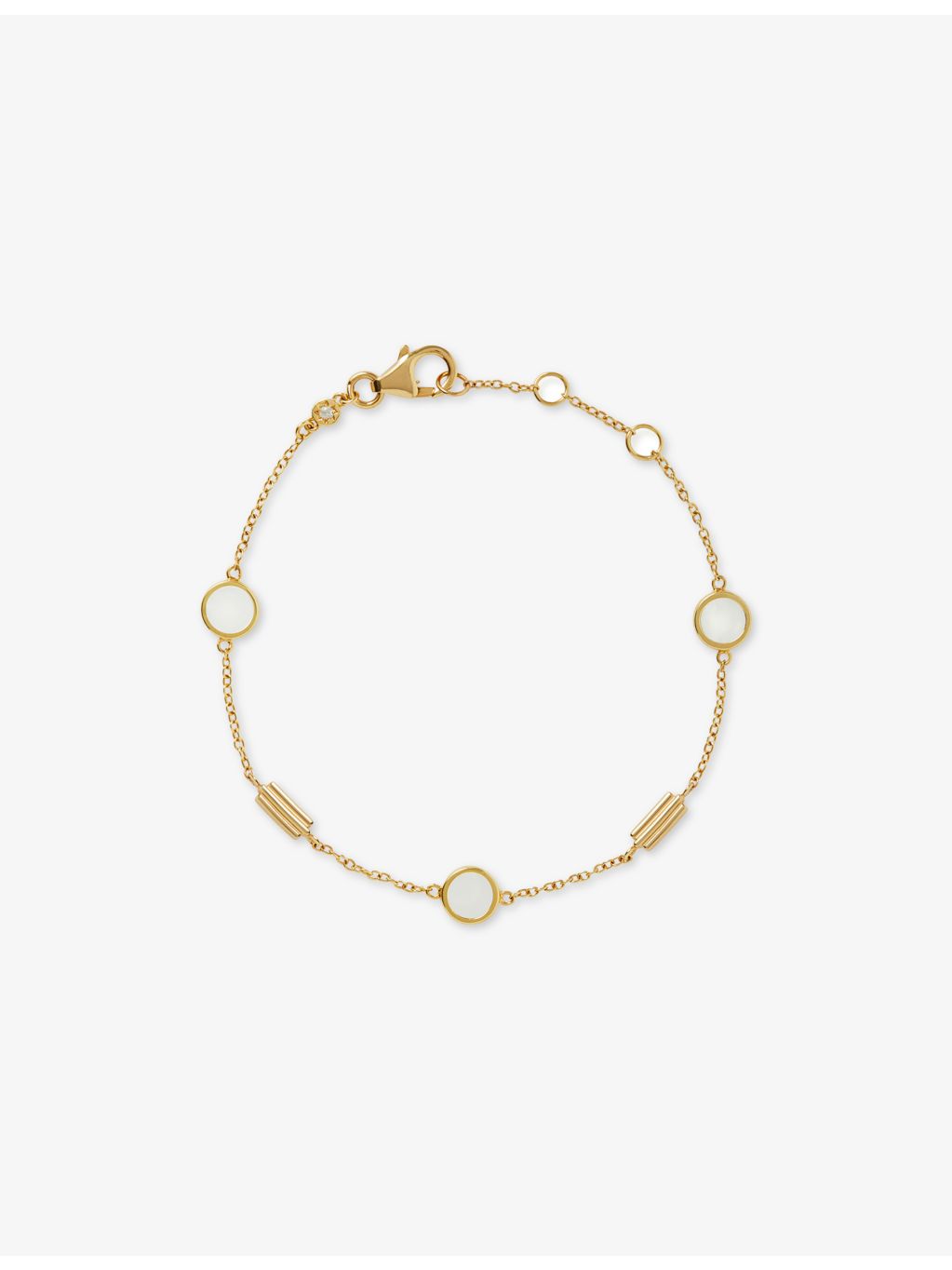 Astley Clarke mother-of-pearl station bracelet in 18ct gold vermeil - British product