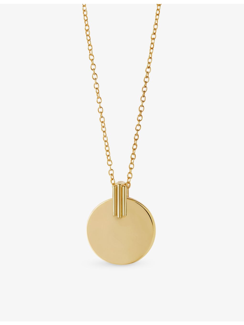 Stilla 18ct yellow gold malachite pendant necklace, imported from the UK