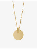 Stilla 18ct yellow gold malachite pendant necklace, imported from the UK