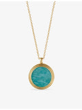 Astley Clarke Stilla gold vermeil amazonite locket necklace - British product