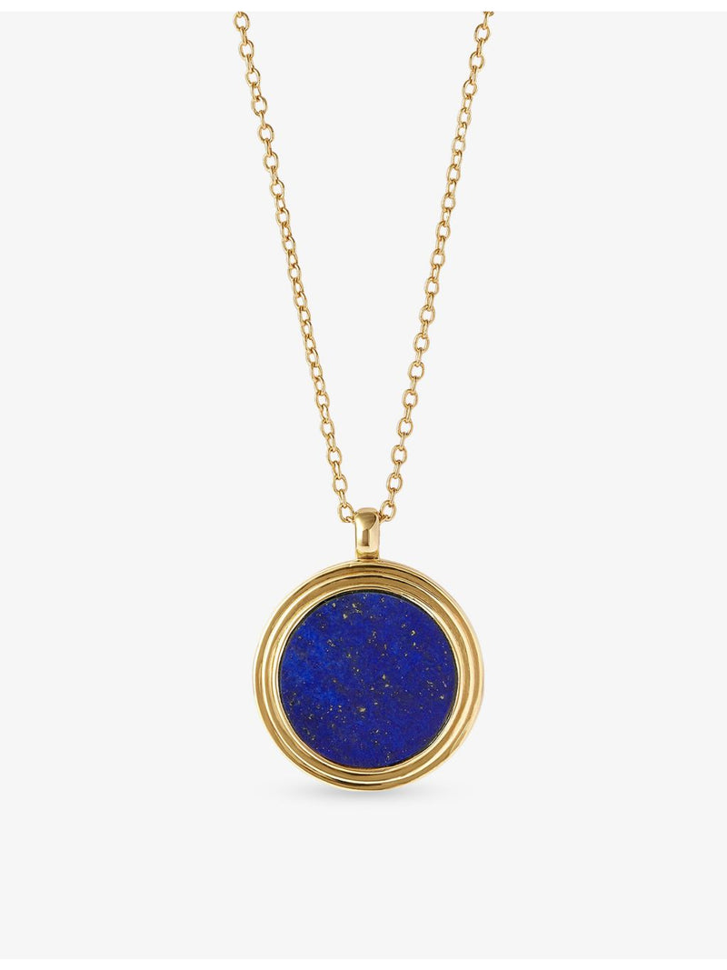 Astley Clarke 18ct yellow gold and lapis locket necklace (British brand)