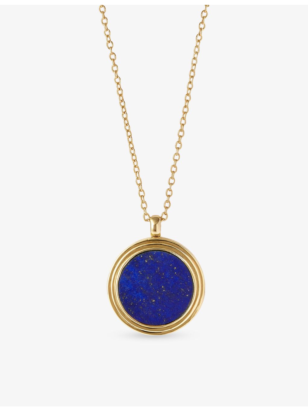 Astley Clarke 18ct yellow gold and lapis locket necklace (British brand)