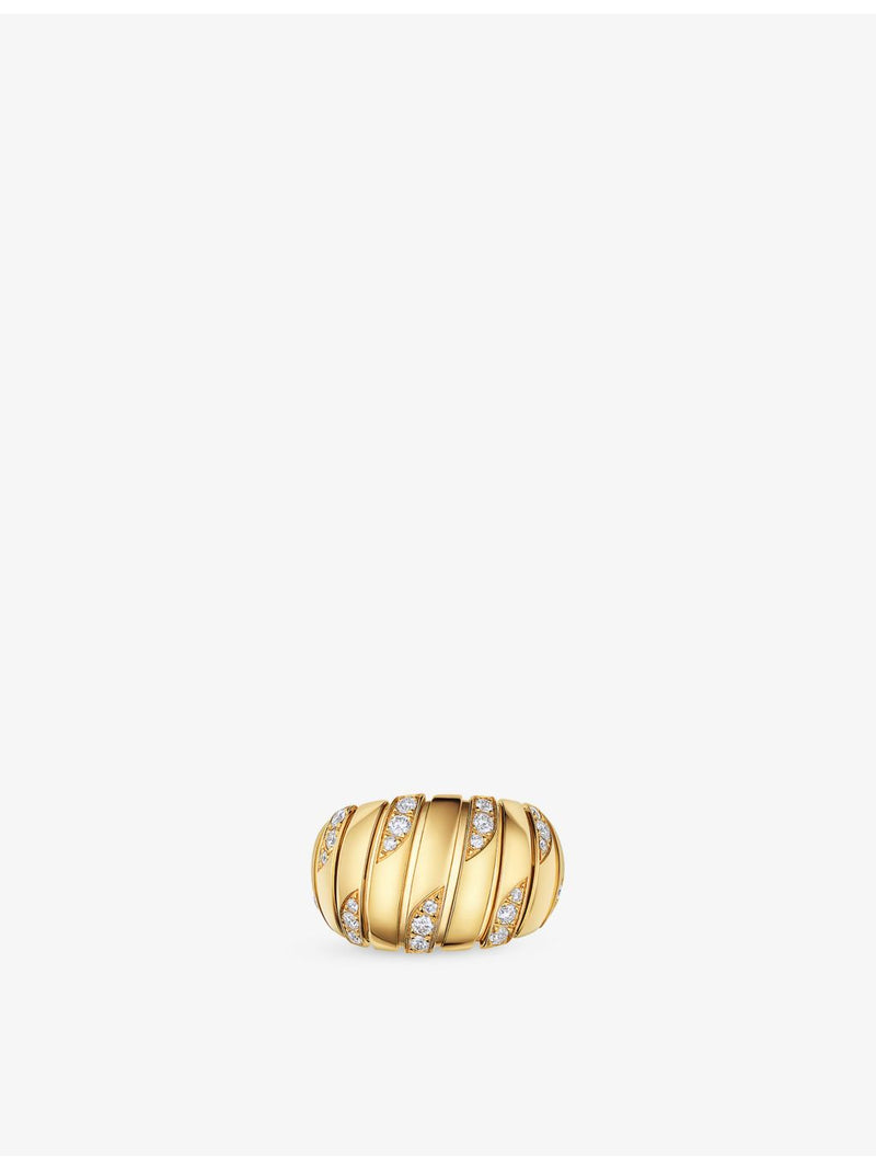 Bvlgari ring 18ct yellow gold diamond 0.61ct - British product