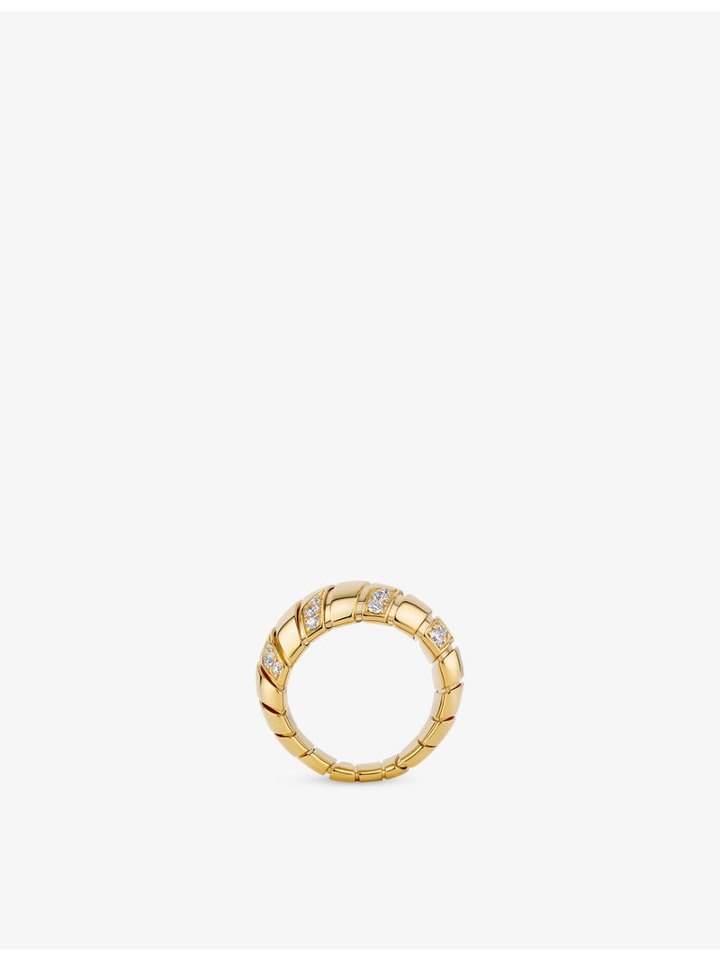 Bvlgari ring 18ct yellow gold diamond 0.61ct - British product