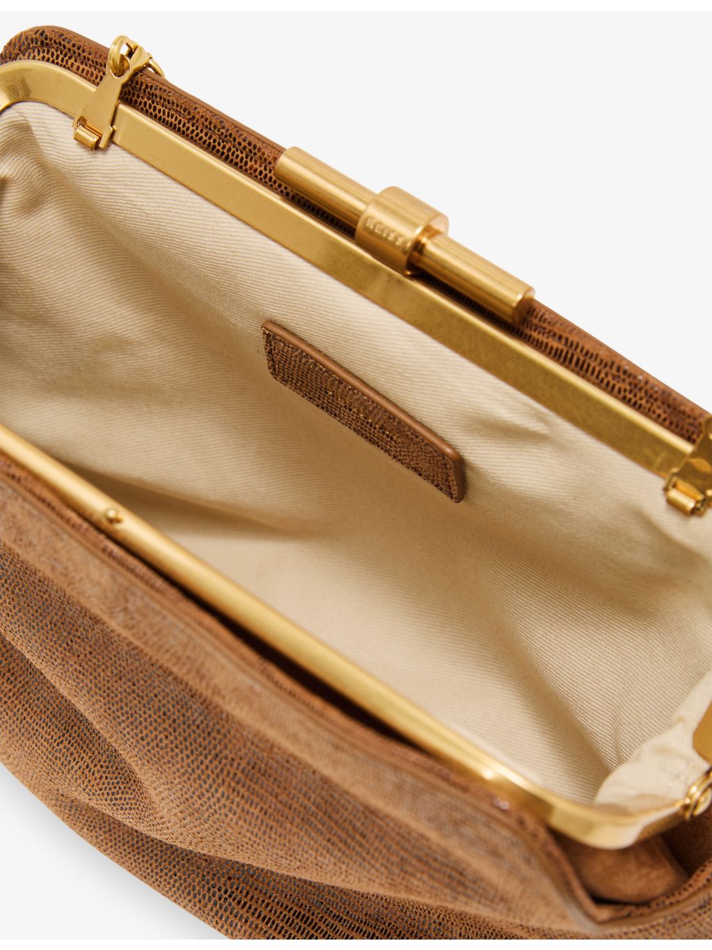 Reiss lizard-effect suede clutch bag - British product