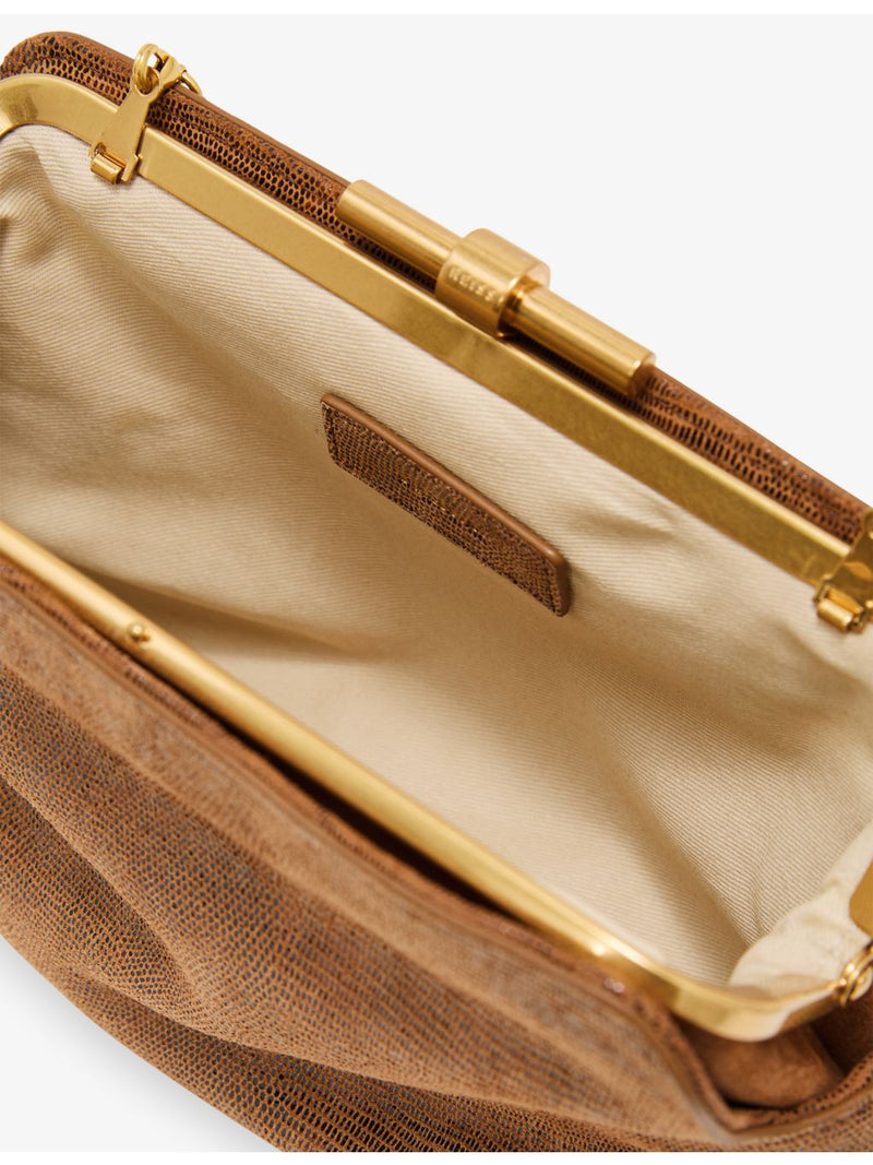 Reiss lizard-effect suede clutch bag - British product