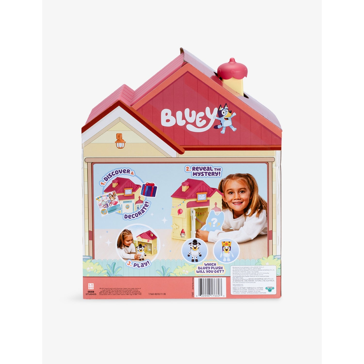 Bluey playdate soft toy surprise playset with accessories, UK version