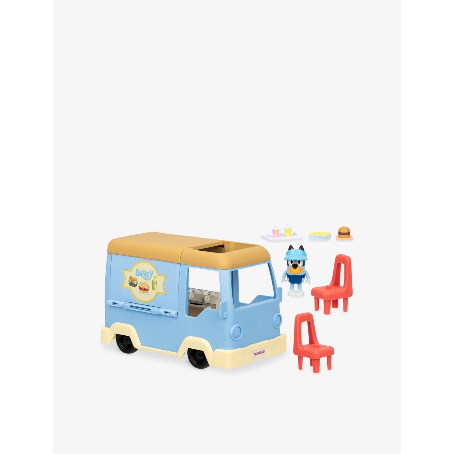 Bluey's Food Truck playset with Bluey figure and five accessories, UK version