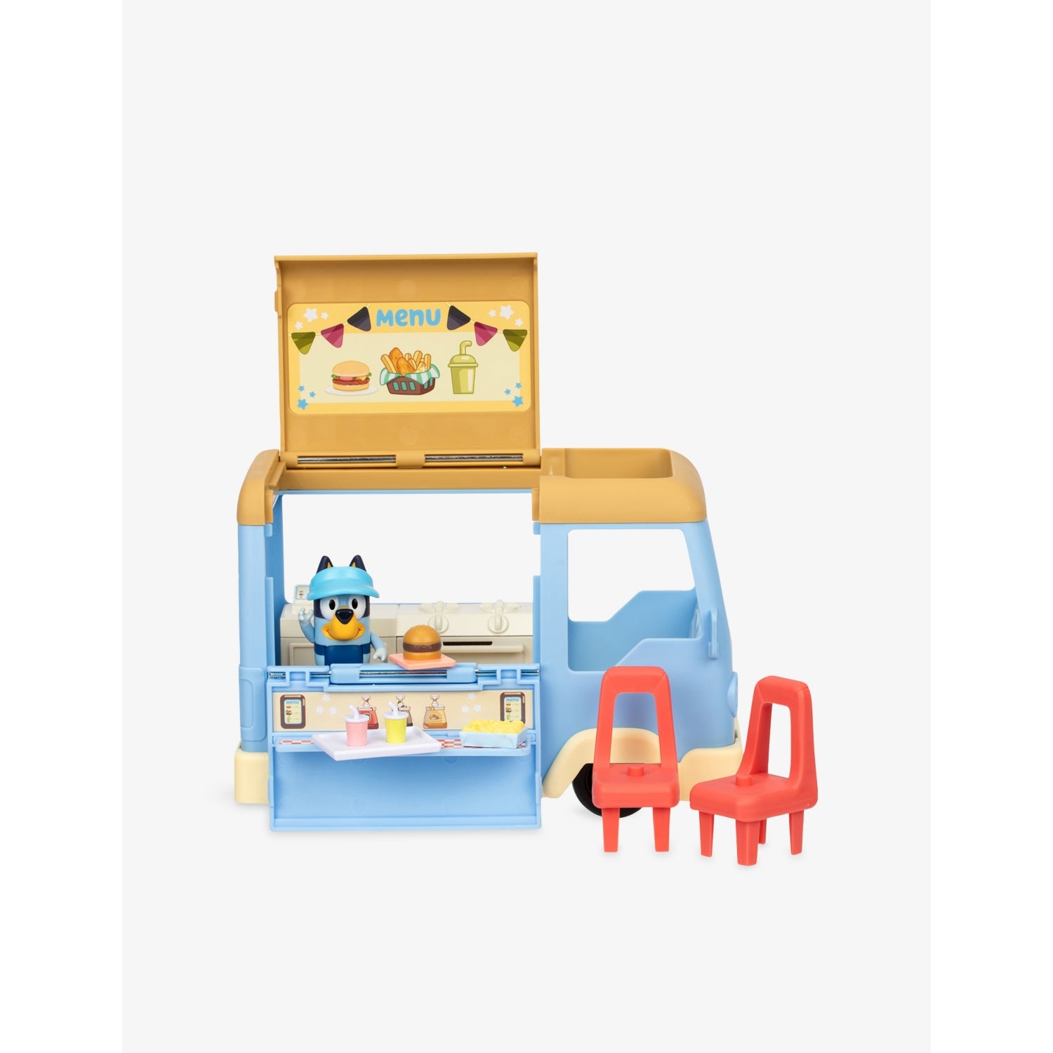 Bluey's Food Truck playset with Bluey figure and five accessories, UK version