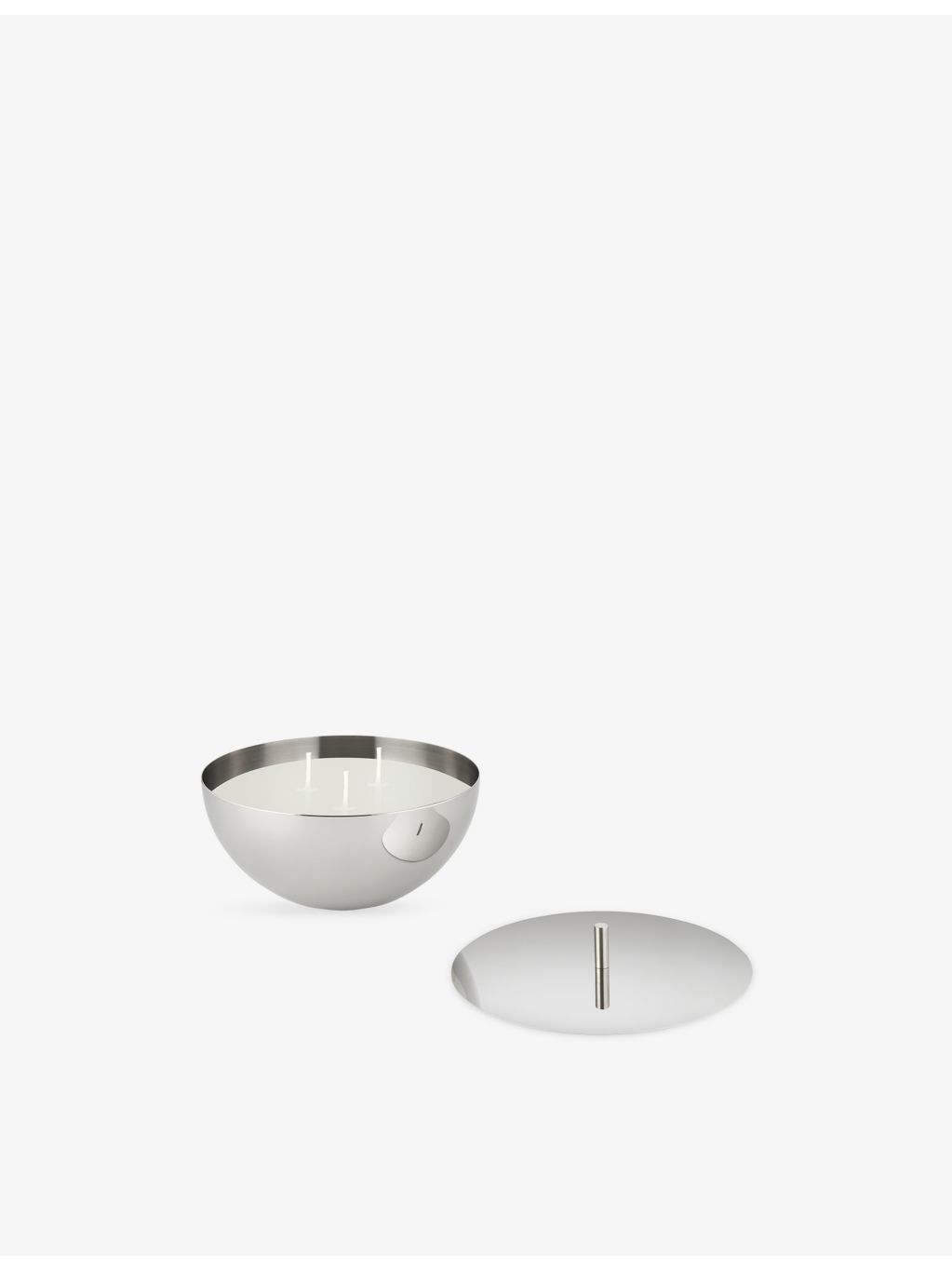 Alessi Rocc small stainless-steel candle holder 12cm - British product