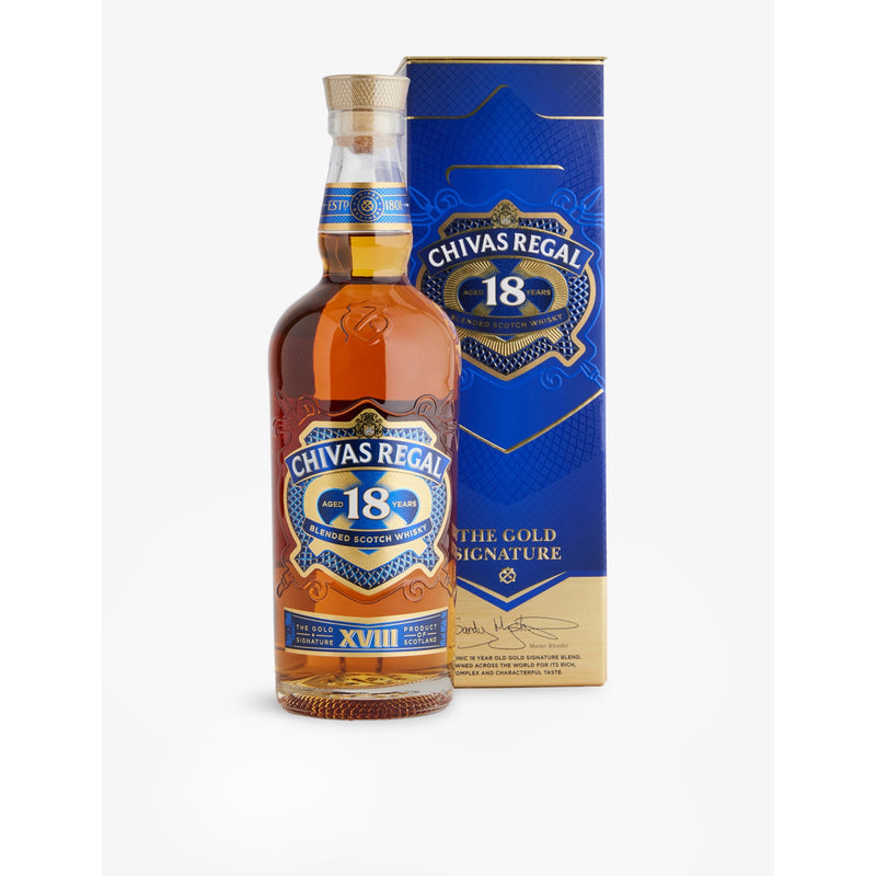 Chivas Regal 18 year old blended Scotch whisky 700ml - British product