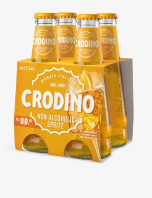 Crodino non-alcoholic drink pack of four 175ml, imported from the UK