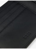 BOSS logo plaque leather folding wallet (British brand)