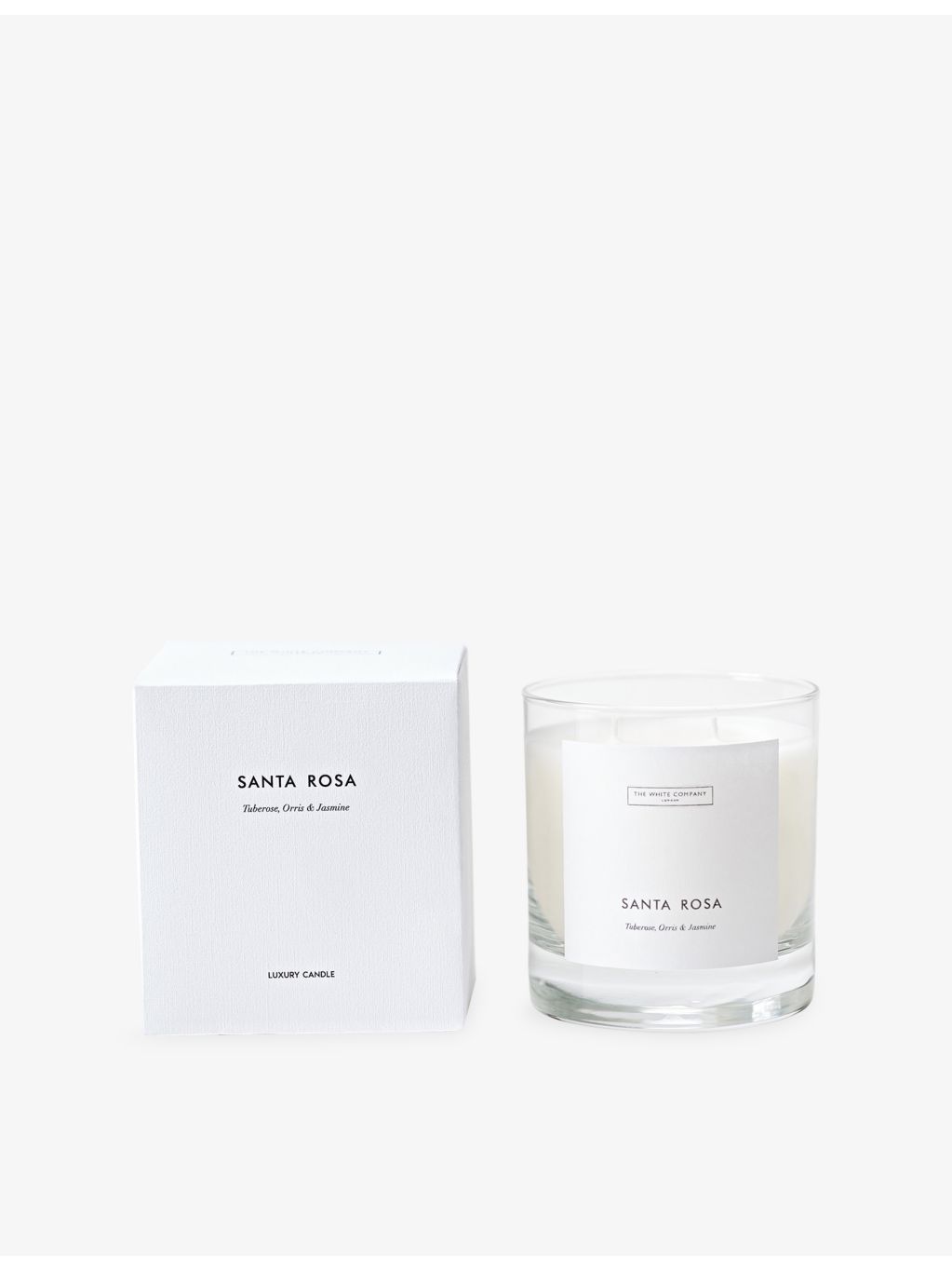 The White Company Santa Rosa scented candle two-wick 280g - British product